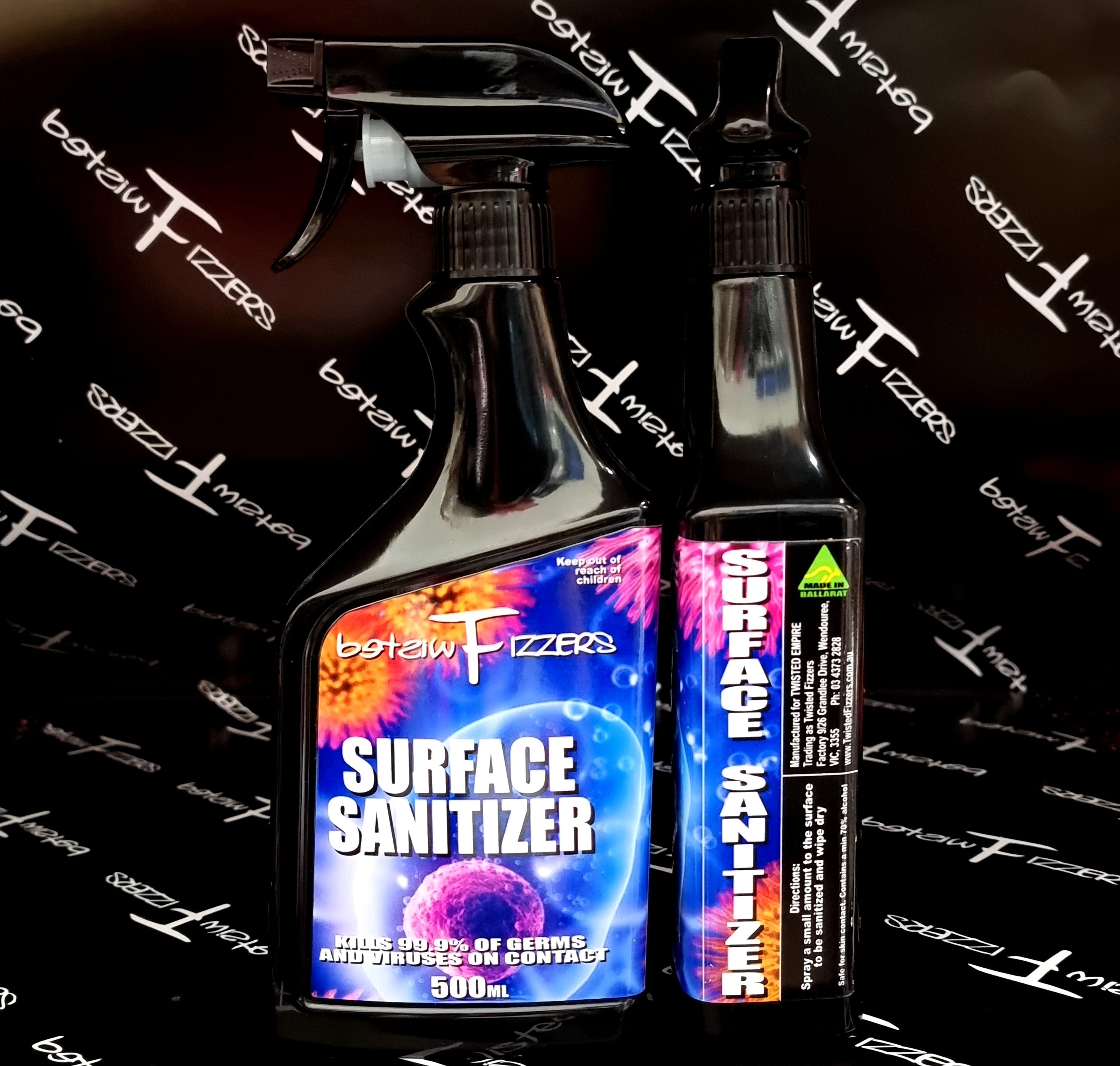 Surface Sanitizer 500ml Spray Bottle Twisted Fizzers 7512